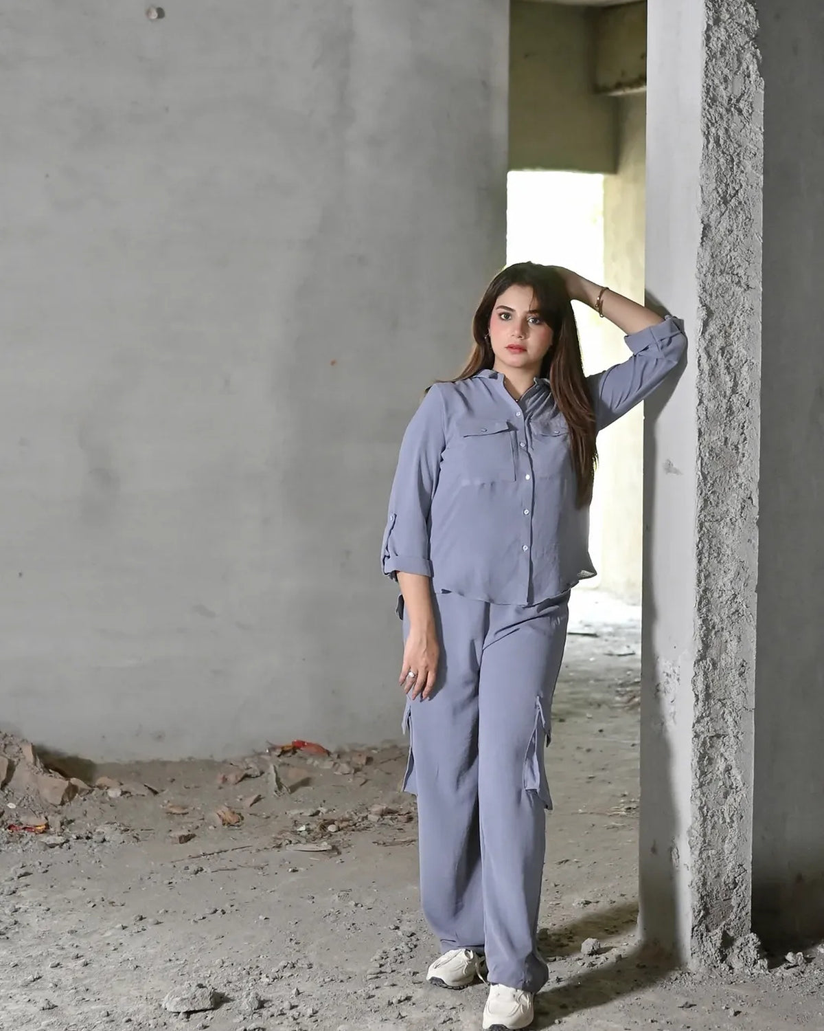 Megh – Grey Cargo Co-ord Set