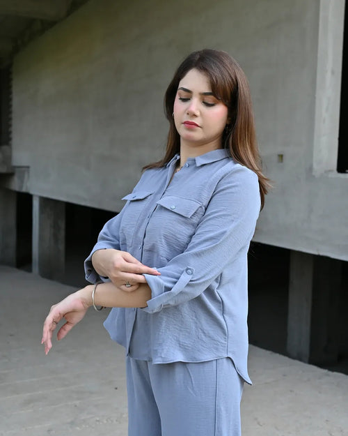 Megh – Grey Cargo Co-ord Set